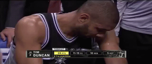 Basketball Player Tim Duncan Sitting Down