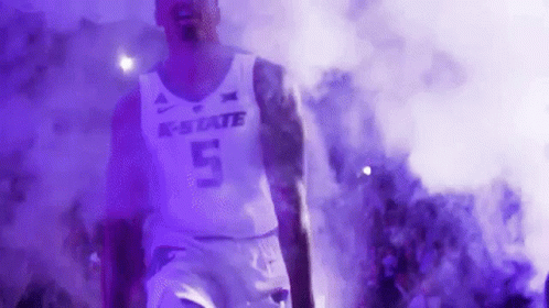 Basketball Player Walking Through Smoke Tunnel
