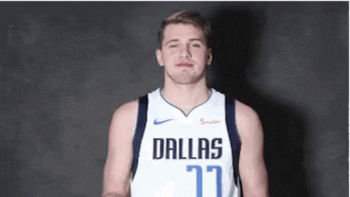 Basketball Player Wearing Dallas Jersey Making A Face GIF