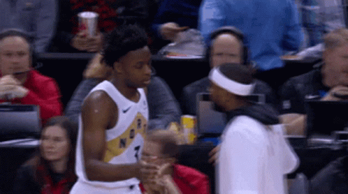 Basketball Player Wearing Number 1 Jersey Talking GIF