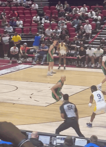 Basketball Player Wearing Number 9