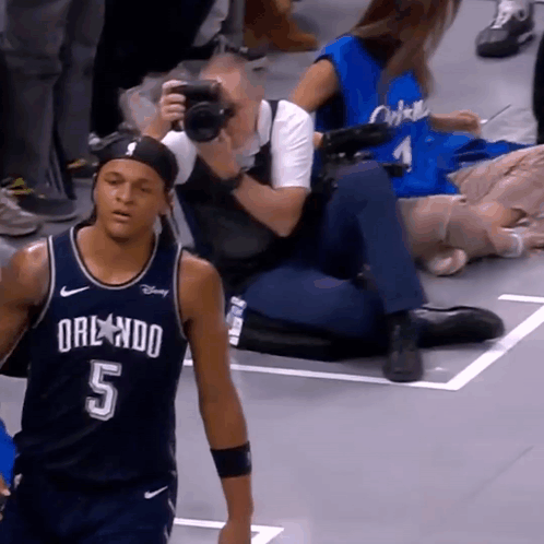 Basketball Player Wearing Orlando Jersey GIF