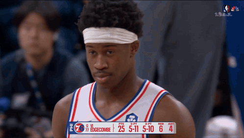Basketball Player Wearing Philadelphia 76ers Jersey