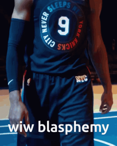 Basketball Player Wearing Sleeps In New York Jersey GIF