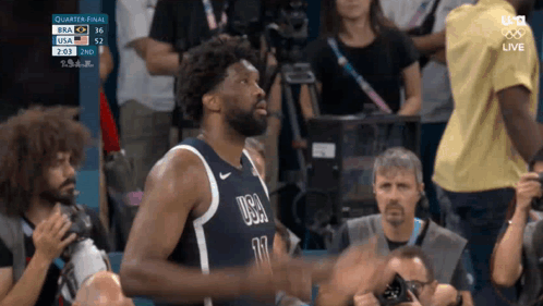 Basketball Player Wearing USA Jersey