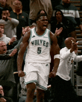 Basketball Player Wearing Wolves Jersey