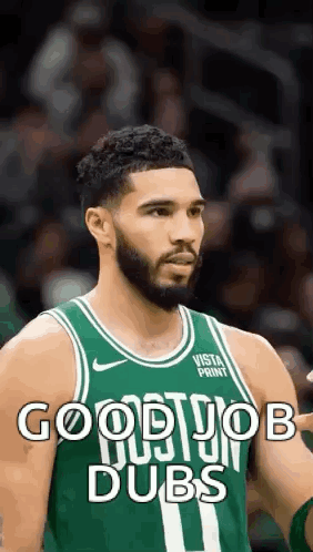 Basketball Player With Beard In Green Jersey GIF