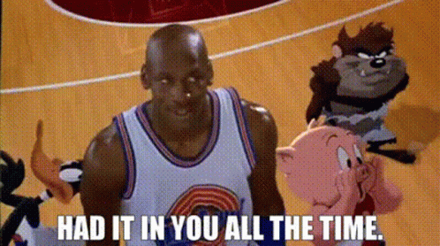 Basketball Player With Cartoon Characters Had It In You All The Time GIF