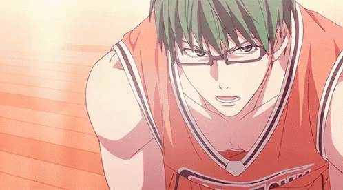 Basketball Player with Green Hair Kneeling