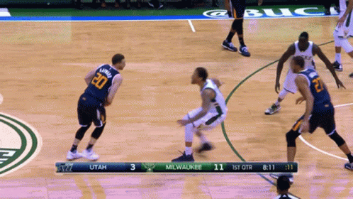 Basketball Player With Number 20 Jersey GIF