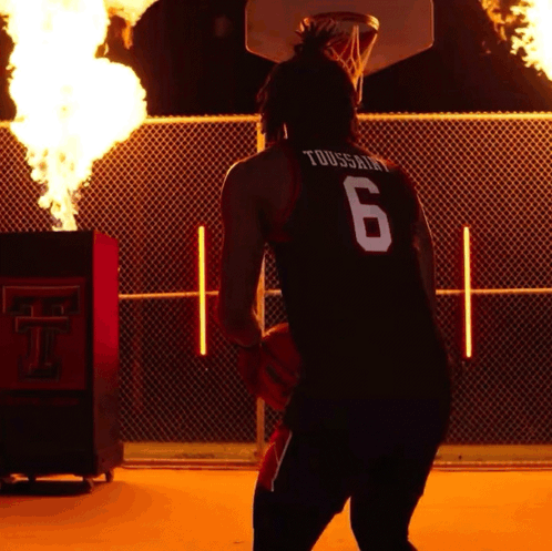 Basketball Player With Number 6 Jersey
