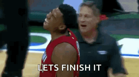 Basketball Player With Referee Says Lets Finish It GIF