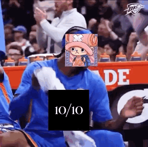 Basketball Player With Tony Tony Chopper Face GIF