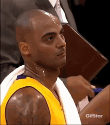 Basketball Player With Towel Around Neck Gifstar GIF