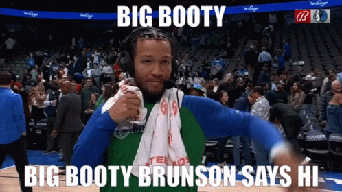 Basketball Player With Towel Saying Big Booty