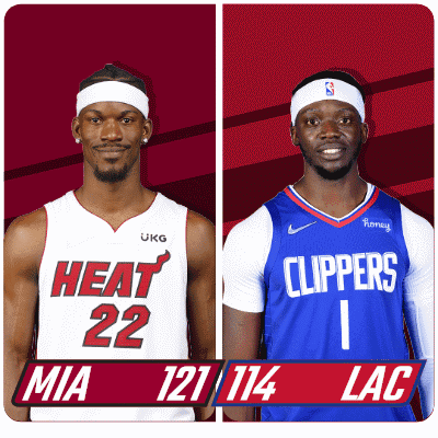 Basketball Players From Heat And Clippers GIF