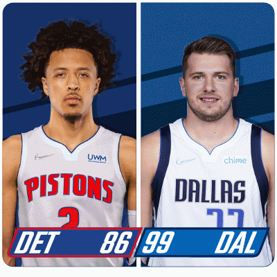 Basketball Players From Pistons And Dallas GIF