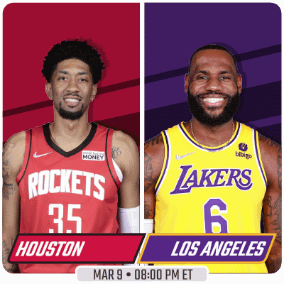 Basketball Players From Rockets And Lakers GIF