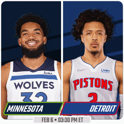 Basketball Players From Wolves And Pistons GIF