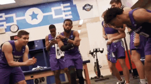 Basketball Players In Locker Room GIF