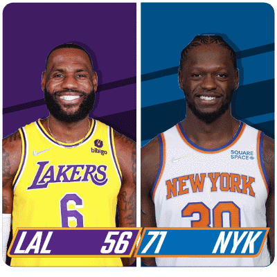 Basketball Players Lakers And Knicks GIF