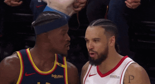 Basketball Players Looking At Each Other GIF