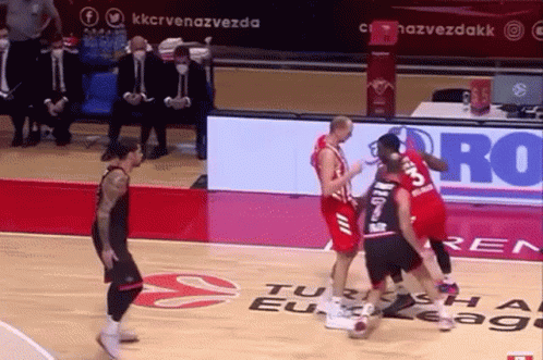 Basketball Players Playing Game