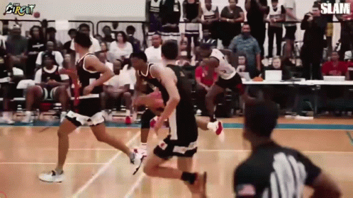 Basketball Players Playing Game