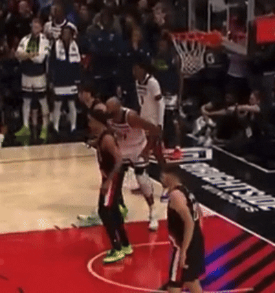 Basketball Players Playing Washington Court GIF