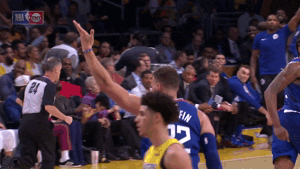 Basketball Players Raised Their Lefty Hands GIF