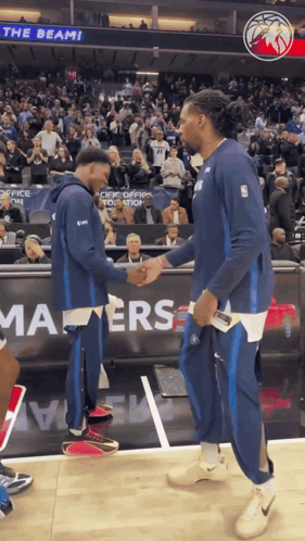 Basketball Players Shake Hands GIF