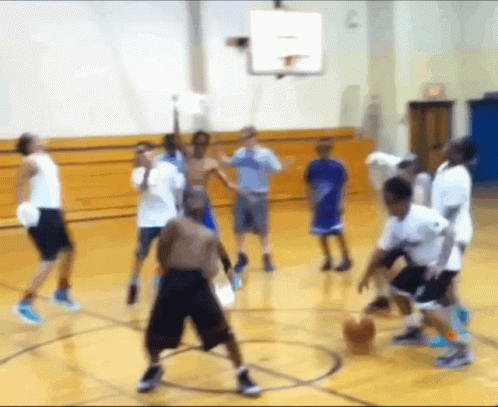 Basketball Players Turn Up Dancing GIF