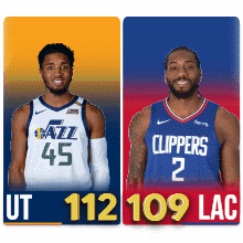 Basketball Players Utah Jazz and Clippers