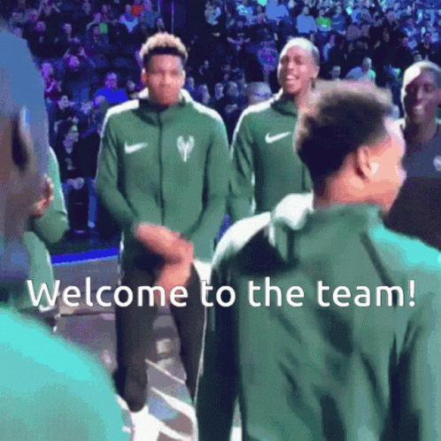 Basketball Players Welcome to the Team