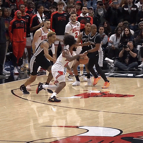 Basketball Players With Bulls Shirt GIF