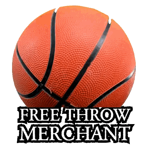 Basketball with Freethrow Merchant Text