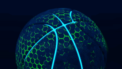 Basketball With Honeycomb Pattern GIF
