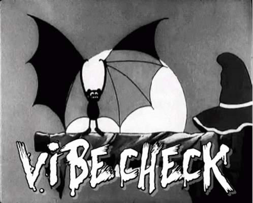 Vintage Bat Dancing Vibe Check Animation GIF