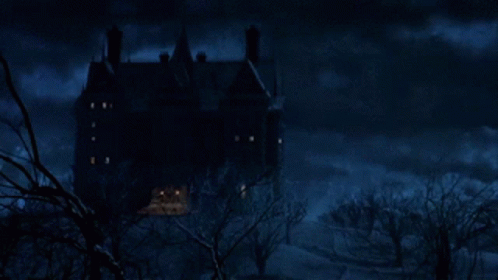Bat Signal Eerie Haunted House GIF