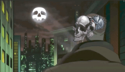 Bat Signal Skull Edition GIF