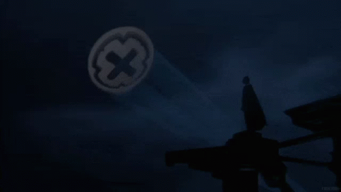 Bat Signal X Logo Silhouette GIF