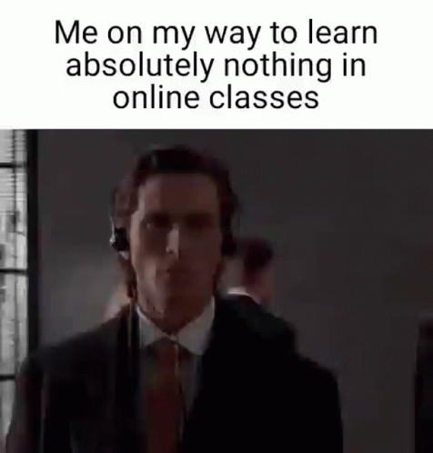 Bateman American Psycho Learning In Class GIF