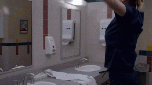 Bathroom Jumping Jacks GIF