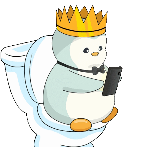 Bathroom Royal Penguin GIF