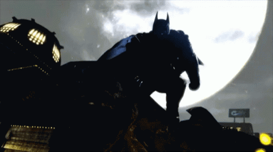 Batman Arkham City Giant Moon GIF 