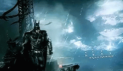 Batman Arkham City Tower Jump GIF