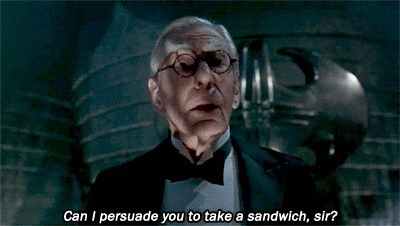 Batman Butler Persuade Take Sandwich Sir GIF