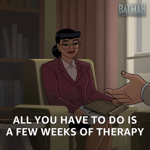 Batman Caped Crusader Woman Talking to Doctor