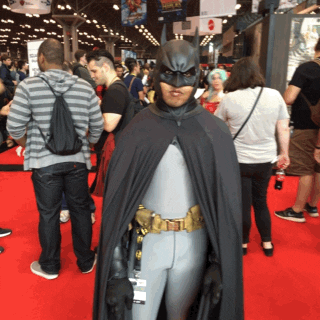 Batman Cosplay In Comic-con GIF