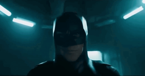 Batman Costume Man Dark Room Saying I'm Man GIF